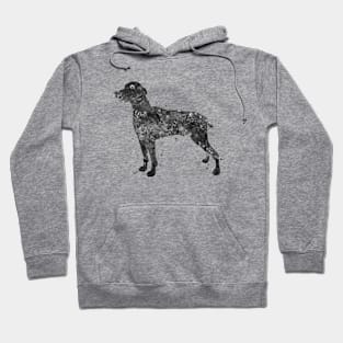 weimaraner dog black and white Hoodie